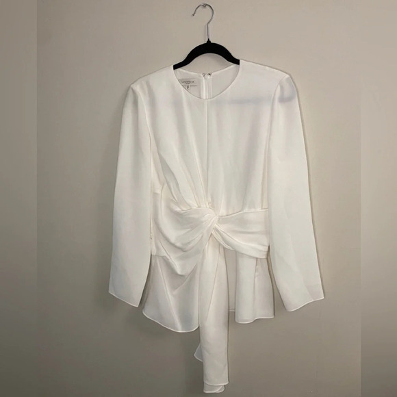 Lafayette 148 New York Long-Sleeve draped Blouse - Picture 6 of 10